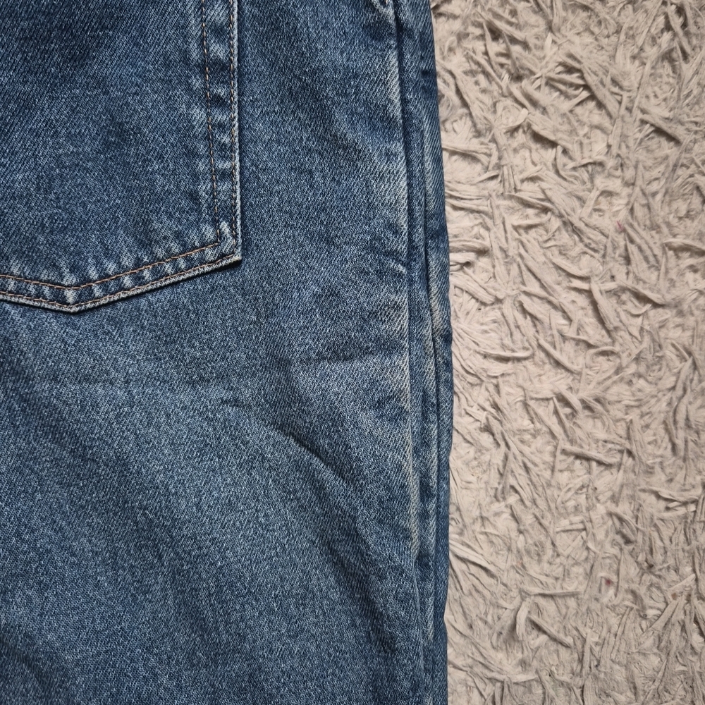Vintage LL Bean Jeans Red Plaid Flannel Lined Blue Denim Original Fit Relaxed ✨️ - Picture 12 of 15